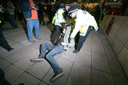 Carrying out an arrest.