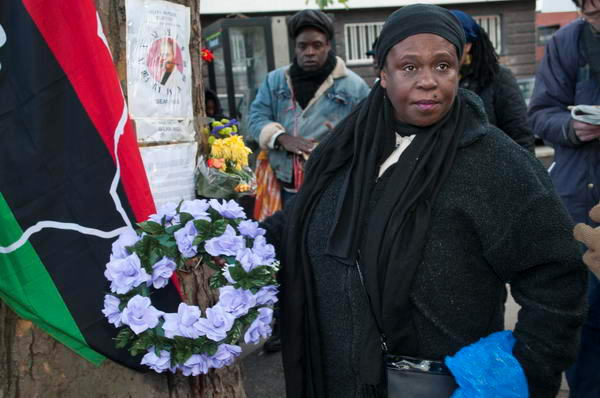Wreath laying at the "lynching tree"