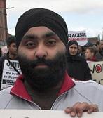 Taranjit Bajaj at a Unity protest