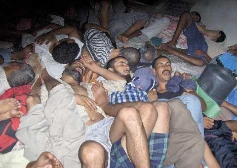 The workers live the most unhumane circumstances on the minimum