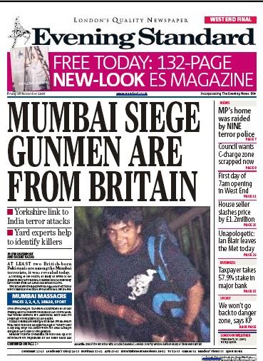 Evening Standard, 28 November 2008