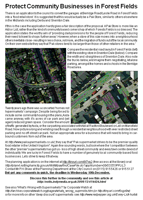 Save, print & distribute the above flier - quickly!