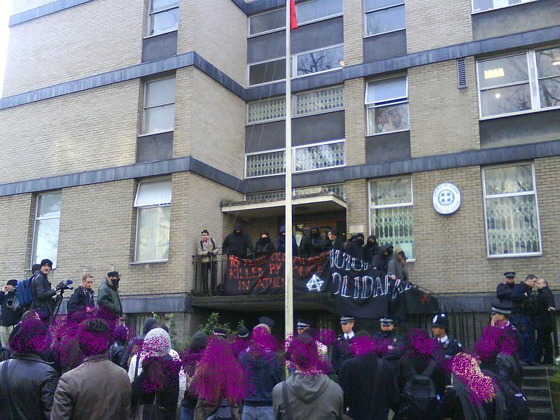 Some of the ppl gathered outside