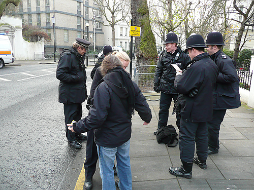 Journalist being searched 3