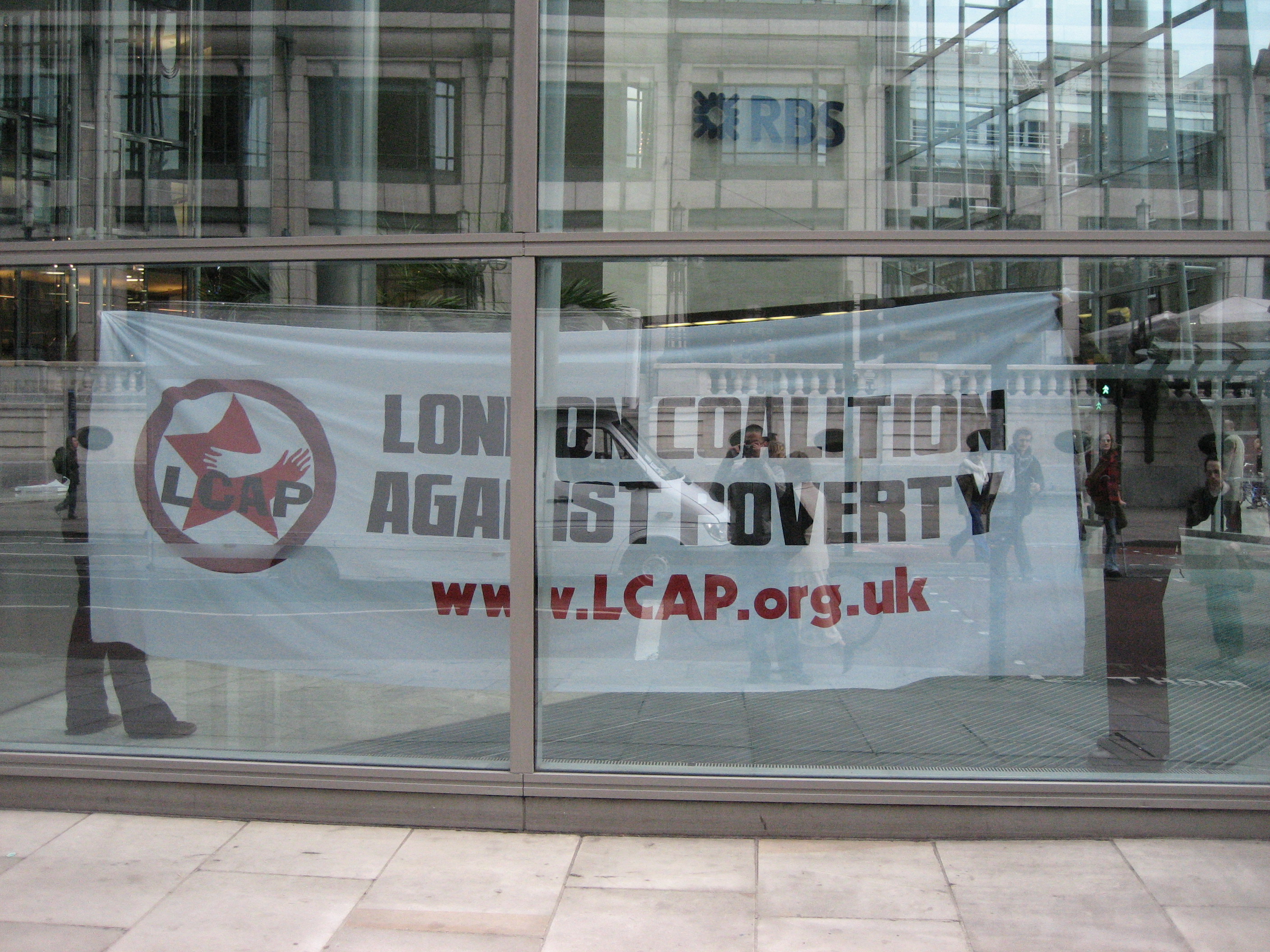 LCAP banner inside RBS offices