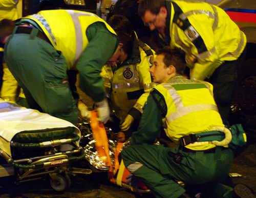 spinal injury suspected in Ken High St