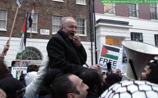 George Galloway delivering a speech about a donkey..