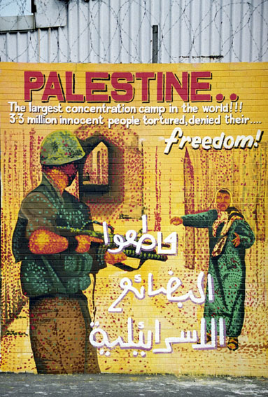 Belfast Palestine Mural 2002 Falls Road