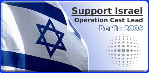 Berlin rally in support of "cast lead"