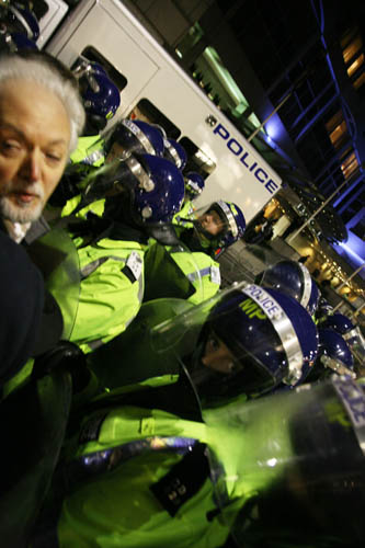 All were searched and ID checked, one by one.