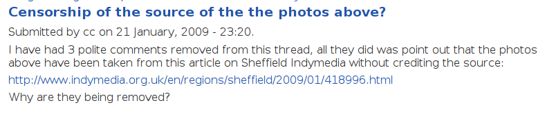 The 4th comment, not yet removed...