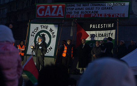 The march ends in Trafalgar Square.
