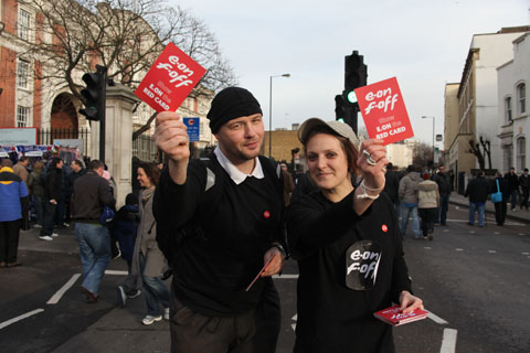 Professional foul by E.ON for crimes against the climate