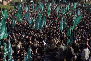 People of Gaza celebrating the end of Israeli military invasion