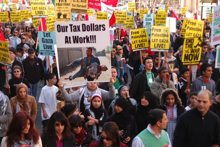 Ocean of signs in San Francisco, 10 January 2009