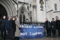 Outside court this morning