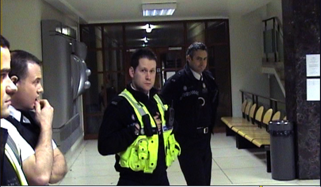 Police attending the eviction of the occupation