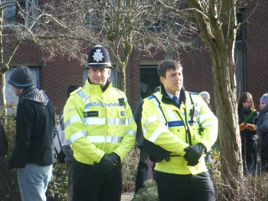 Police on 'Free Gaza' demo 22/01/09.