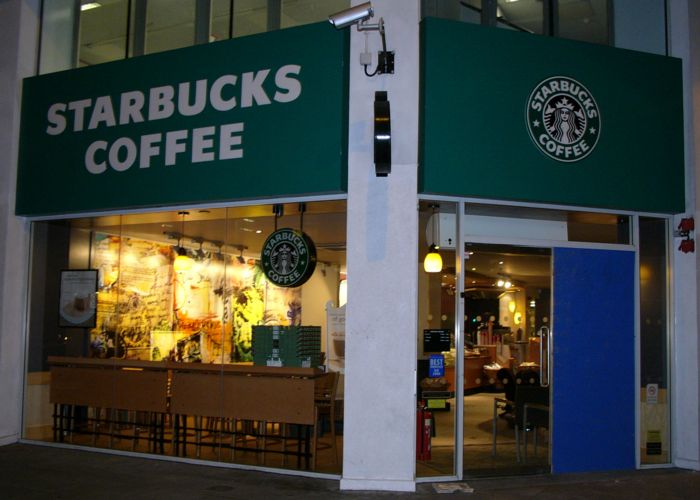 Whitechapel Starbucks, after the alleged 'firebombing'