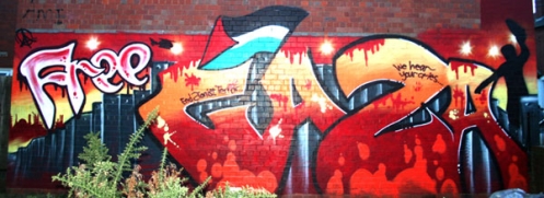 The Free Gaza Mural before it was cleansed by West Midlands Police
