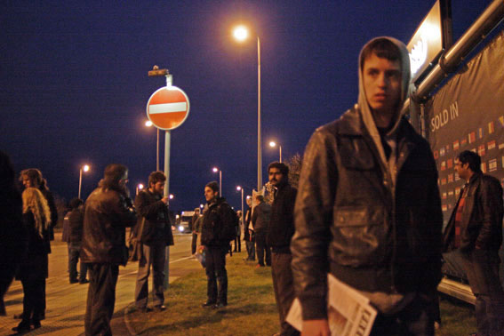 Picket with some of the sacked Temporary workers