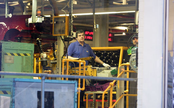 Shot of production line