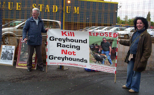 Demo outside Belle Vue Stadium