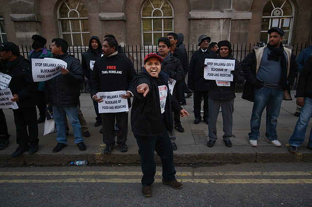 The Tamils line Whitehall.