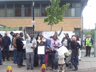 Demo outside Glasgow UKBA