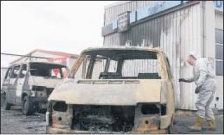 Army vehicles burned down! (Burg)