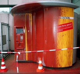 Package station of Wuppertal's post office colored (Wuppertal)