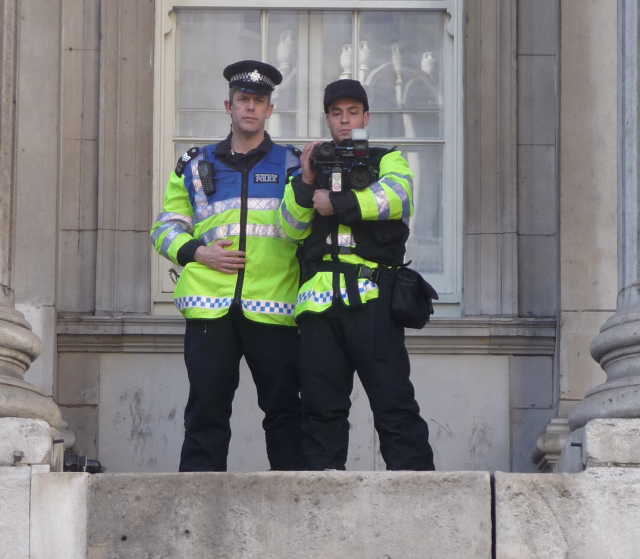 FIT photographer overlooking Bank demonstration from on high