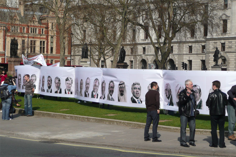 chinese-sponsored anti-protectionist protest