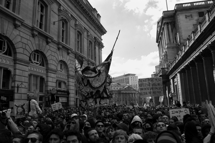 01.04.09 - G20 demonstrations, outside the Bank of England.