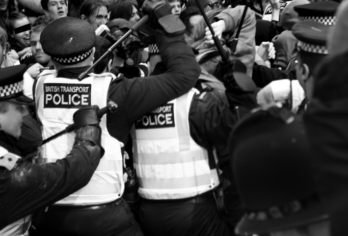 01.04.09 - G20 demonstrations, outside the Bank of England.