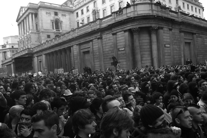 01.04.09 - G20 demonstrations, outside the Bank of England.