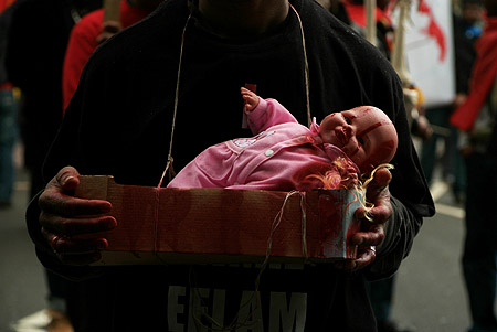 The civilian population is targeted.