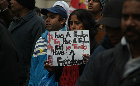 Freedom for us and them, but not the Tamils.