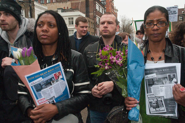 Sean Rigg's sister was among the marchers