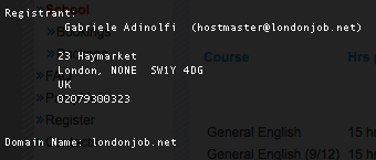 Whois Lookup of www.londonjob.net