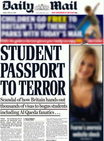 Daily Mail, 10 April 2009