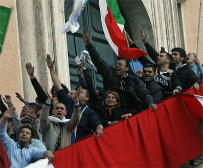 fascist Alemanno supporters at Capitol Hill