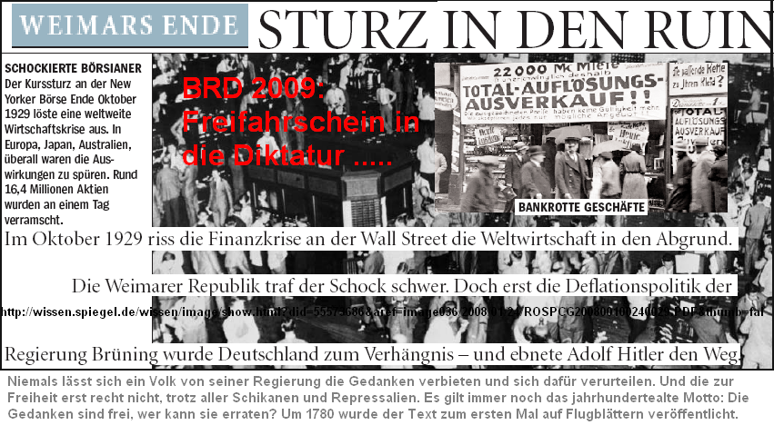 WEIMARS ENDE - STURZ IN DEN RUIN