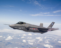 Green Lockheed-Martin's F-35 Joint Strike Fighter.