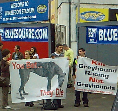 Demonstators outside last year's event