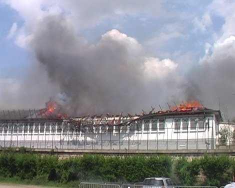 Vincennes in fire the 22th of june 2008