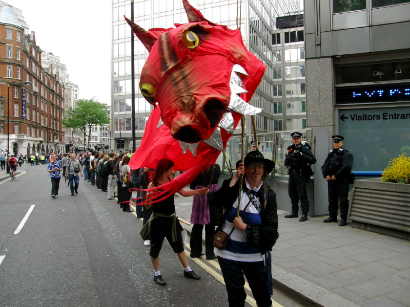 W. The Red Dragon joins in our kettling