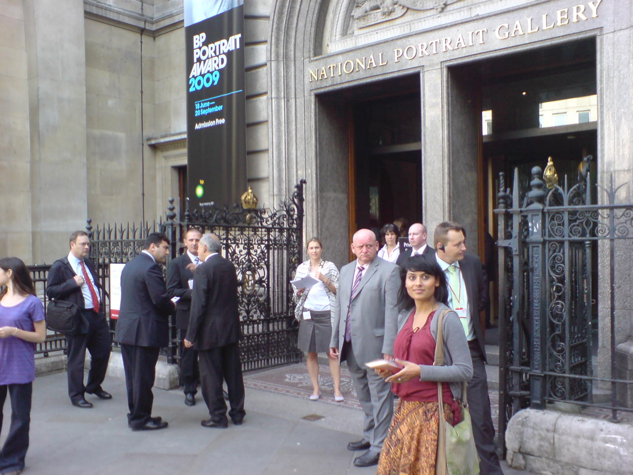 BP & NPG security man watch the band to their left
