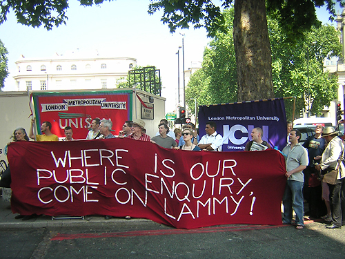 Picket outside the International Student House