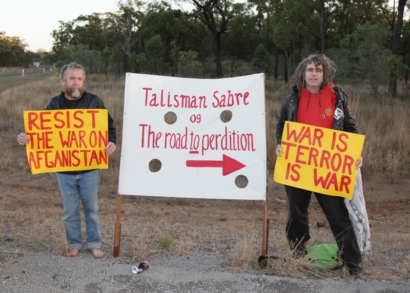 Veteran members of the Catholic Worker movement Jim Dowling and Ciaron O'Reilly